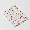 Cute Animals Bear Dog Cake Sweet Cherry Grid Bowknot Star Line Fruit Relief Self Adhesive Nail Art Stickers 5D Manicure Decals