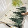1Pcs Anti Fatigue Kitchen Rugs Christmas Pine Forest Snowflake Print Waterproof Non Slip Thick Cushioned Mat