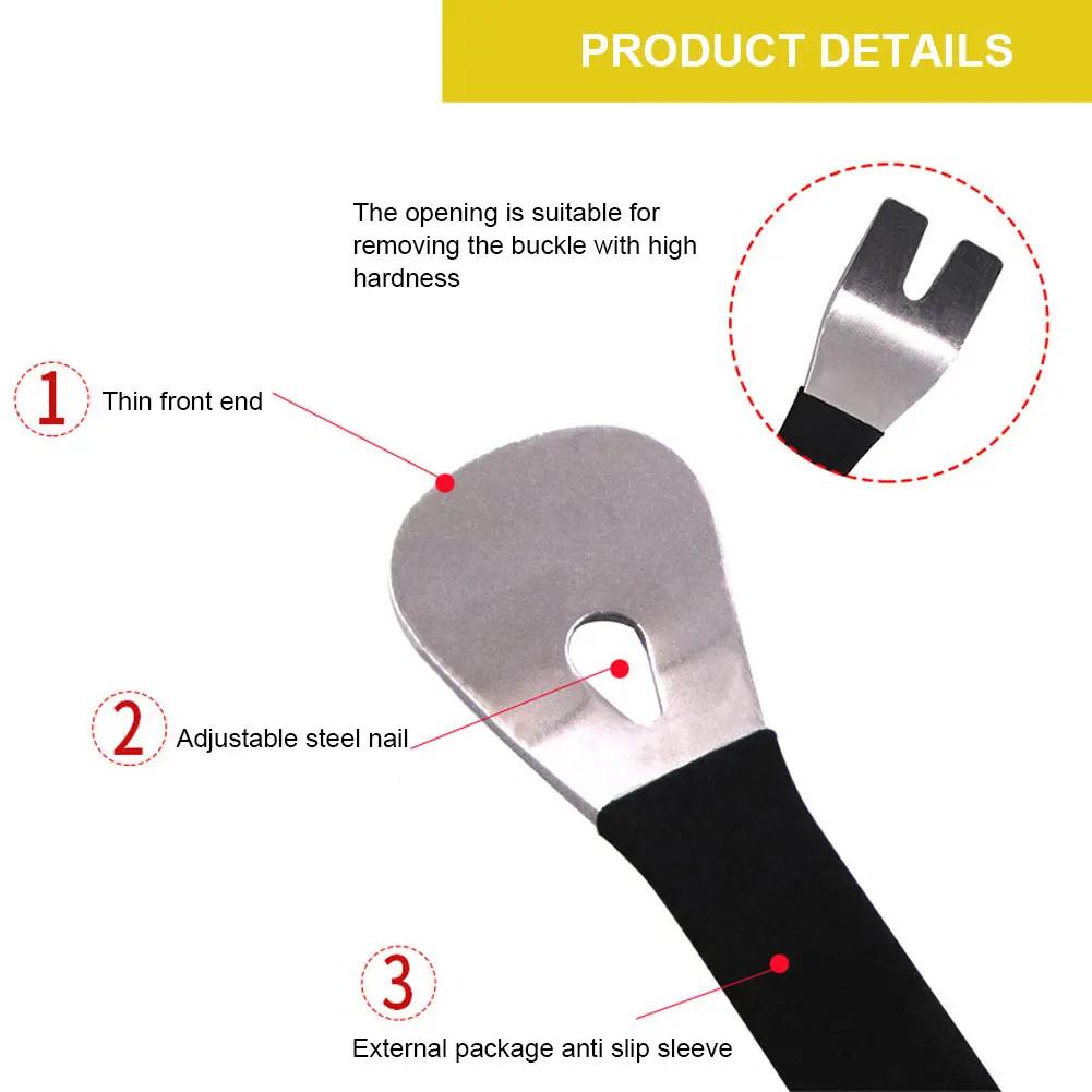 Edelstahl-Hebelplatten-Schnallentreiber zum Entfernen der Automodifikation des Audio-Navigations-Mittelkonsolen-Innentürverkleidungswerkzeugs