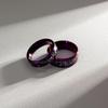 8/6mm Two-tone Purple-Blue Abalone Shell Men's Fashion Ring - Trendy Couple Jewelry