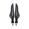 2pcs New Motorcycle LED Turn Signal Light Black ABS Indicator Lamp Brake Stop Lamp Directional Sequential Turn Signal Lamp
