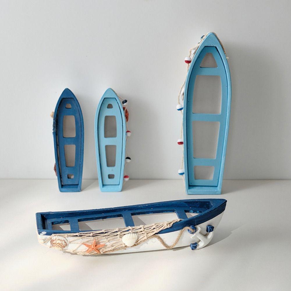 Modellbau Holzboot Ornamente Mittelmeer Stil Simulation Segelboot Ornamente Schick Marine Stil Schiff Statue