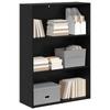Bookshelf Black Oak Effect 80 x 30 x 114 cm Engineered Wood