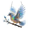 Yousheng Bluebird Hanging Decoration Stained Glass Art Bird Ornament 2D Flat Acrylic Pendant for Window Wall Home Garden Decor