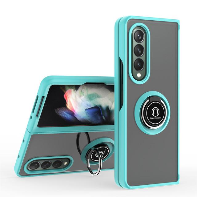 Módní pohodlný kryt s prstenem na prst pro Samsung Galaxy Z Fold3 Fold 3 5g protiskluzový ochranný kryt Fundas