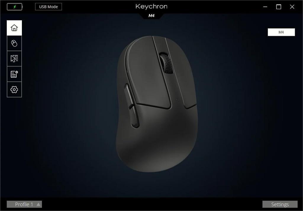 Keychron M4 Wireless and Compact Ergonomic Customizable via Browser Polling Mouse, Ultra-Lightweight (35g), 2.4GHz/Bluetooth Compatible, Design,