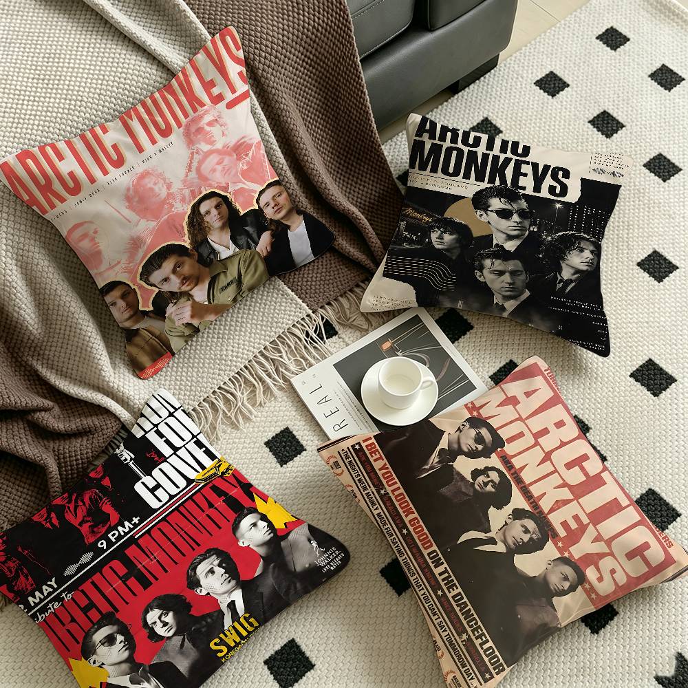 Vintage Arctic Monkeys Rock Band Music Cover Series Art Pillow Cushion Cover Pillowcase Living Room Sofa Home Decor Customized