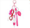 6-in-1 Multifunction Retractable Ball Pen Set Flashlight Foldable Scissors Ballpoint Pen Keychain Nurse Pens