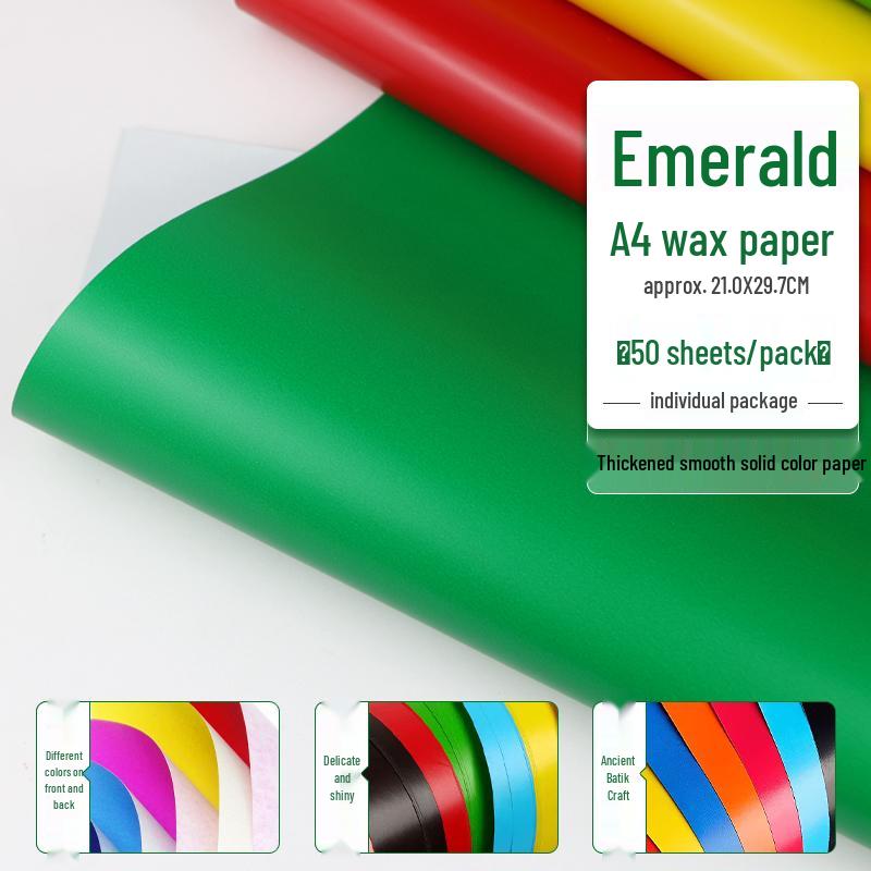 Red Wax Paper for Crafts: A4/A3 Red Sheets, Single/Double-Sided, Perfect for Origami, Window Decorations, and Kids' Projects.