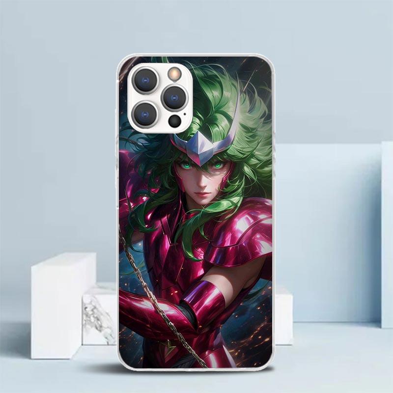 Saint Seiya Cool Soft Cover for iPhone 16 17 Air 15 14 Pro Max 16E Phone Case 13 Mini 12 11 7 SE 8 Print Pattern Fit Cases 16 17