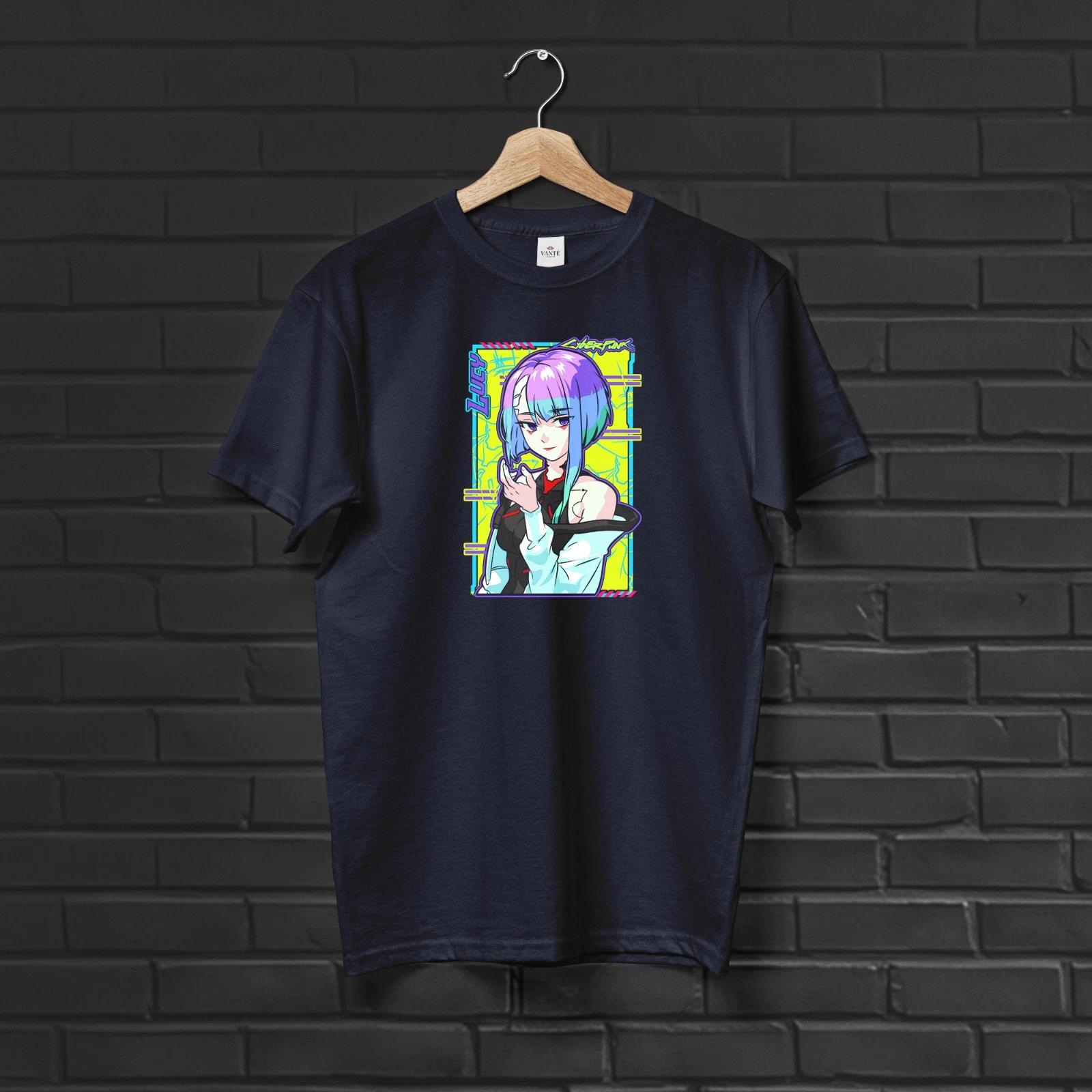 

Lucy Night City T-Shirt Anime Graphic Tee Mens Unisex S