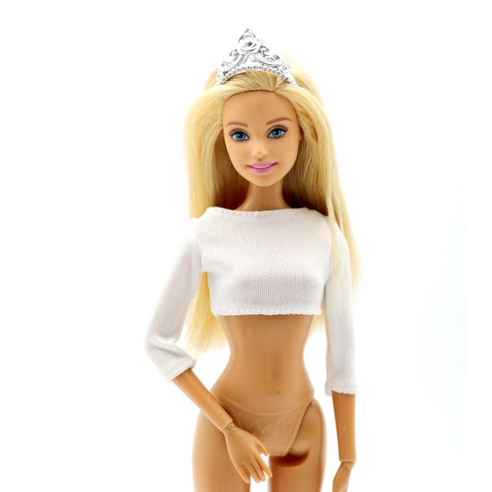 

Crop Top Doll Suspenders Trousers Outfit Cloth Personalities Doll Decoration white-a