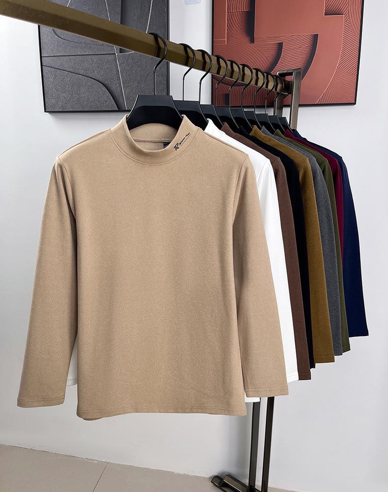 Men's Thermal Half-High Collar Thick Hoodie