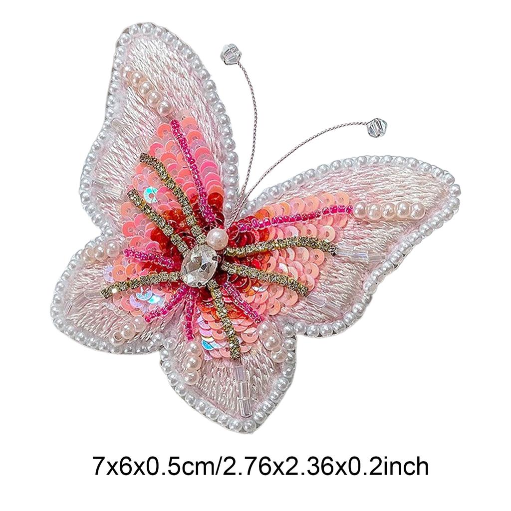 DIY Embroidery Butterfly Kit Brooch DIY Bead Embroidery Kit Starter Embroidery Set Complete Craft Set for Beginners