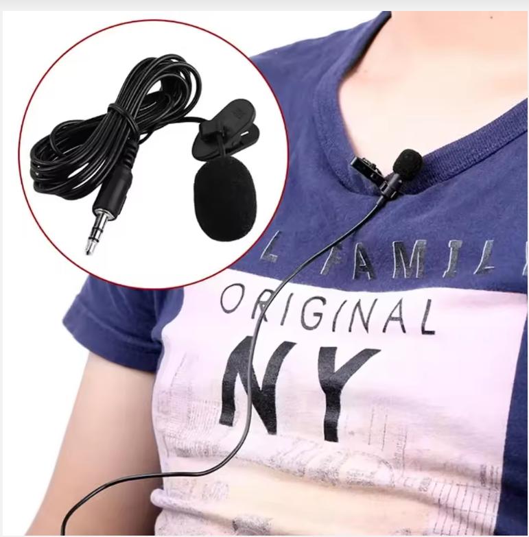 3.5mm Mini Lavalier Microphone Metal Clip Lapel Mic for Mobile Phone PC Laptop Wired Mikrofo/Microfon for Speaking Vocal Audio
