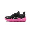 Li Ning Kids Sports Fashion Series Round Toe Versatile Shock Absorption Rebound Low Top Casual Shoes Kids Casual Shoes Black YKCU128-8