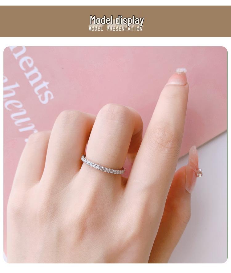 S925 Sterling Silver Star Moissanite Women's Ring