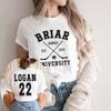 Briar University Logan 22 Hockey Two-Sided T-Shirt Off Campus Series Shirt Hockey Romance Tee Unisex Casual Graphic T Shirts
