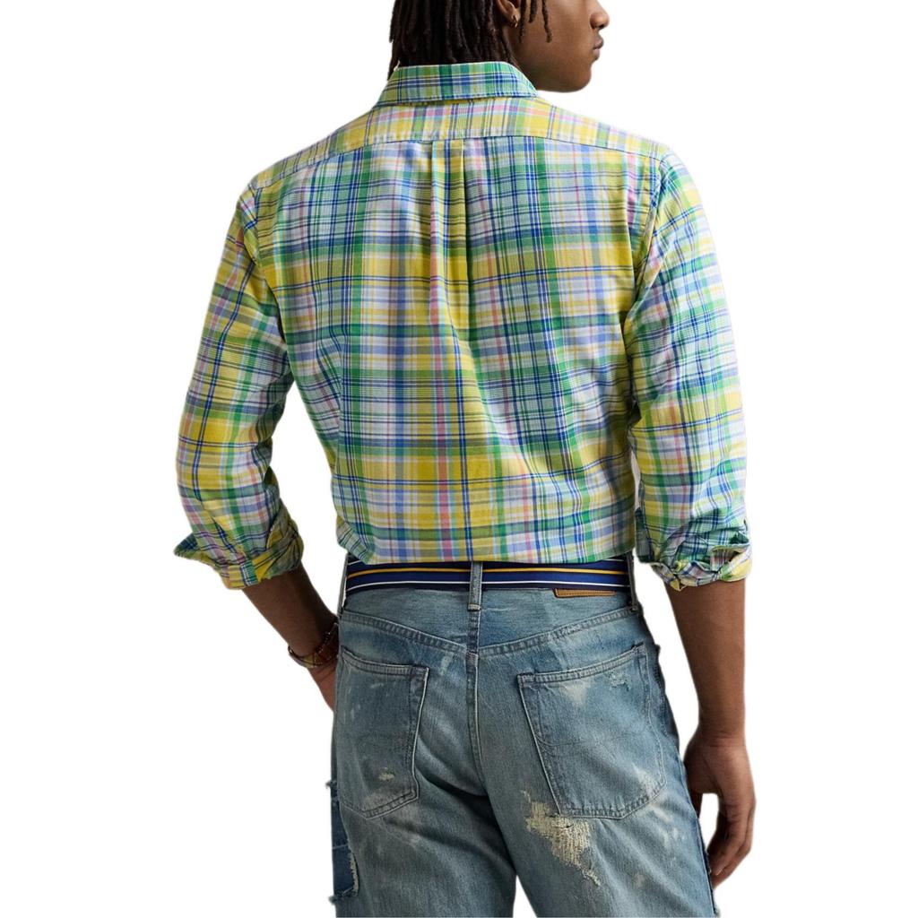 Chemise à manches longues à carreaux Oxford coupe classique Polo Ralph Lauren Hommes chemises 710966427-002