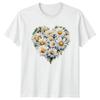 Daisy Heart Floral Womens T-Shirt Mens Tee Graphic Unisex Top