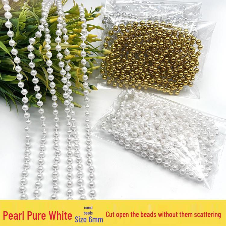 Adjustable 6-14mm Pearl Strand Chain for DIY Wedding Decor