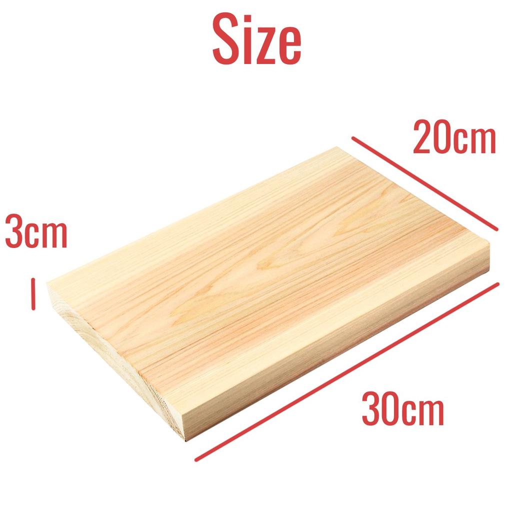 kicoriya Single-piece, domestically produced, high-quality cypress cutting board, 30cm x 20cm