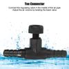 20PCS Black ABS Aquarium Tee Connector 3 Way Tubing Volume Air Flow Control Valve Fish Tank Oxygen Pump Accessories