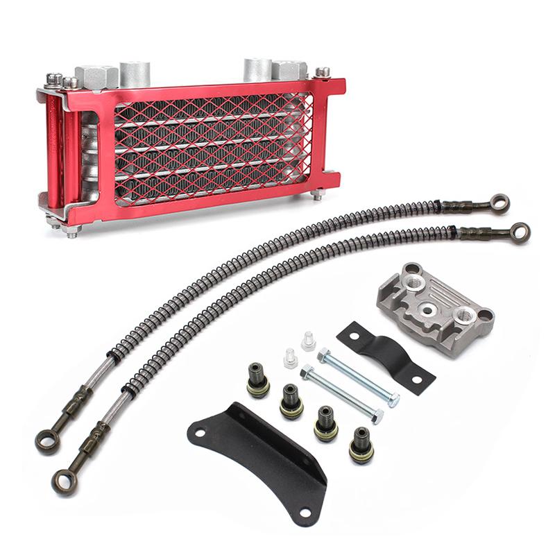 Motorcycle Radiator Oil Cooler Set Oil Cooling For 50 70 90 110 125 140cc  Monkey Bike DAX Pocket Bike ATV Motocross Dirt Bike