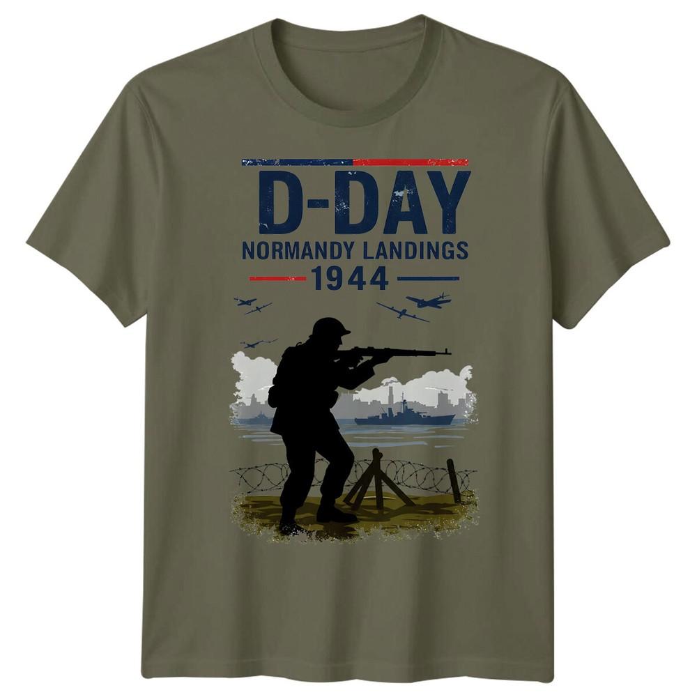 

Family Soldier Silhouette D-Day T-Shirt Tee 1944 World War Normandy Military #DD M