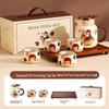 PAKCHOICE Nordic Ceramic Tea Set with Tray