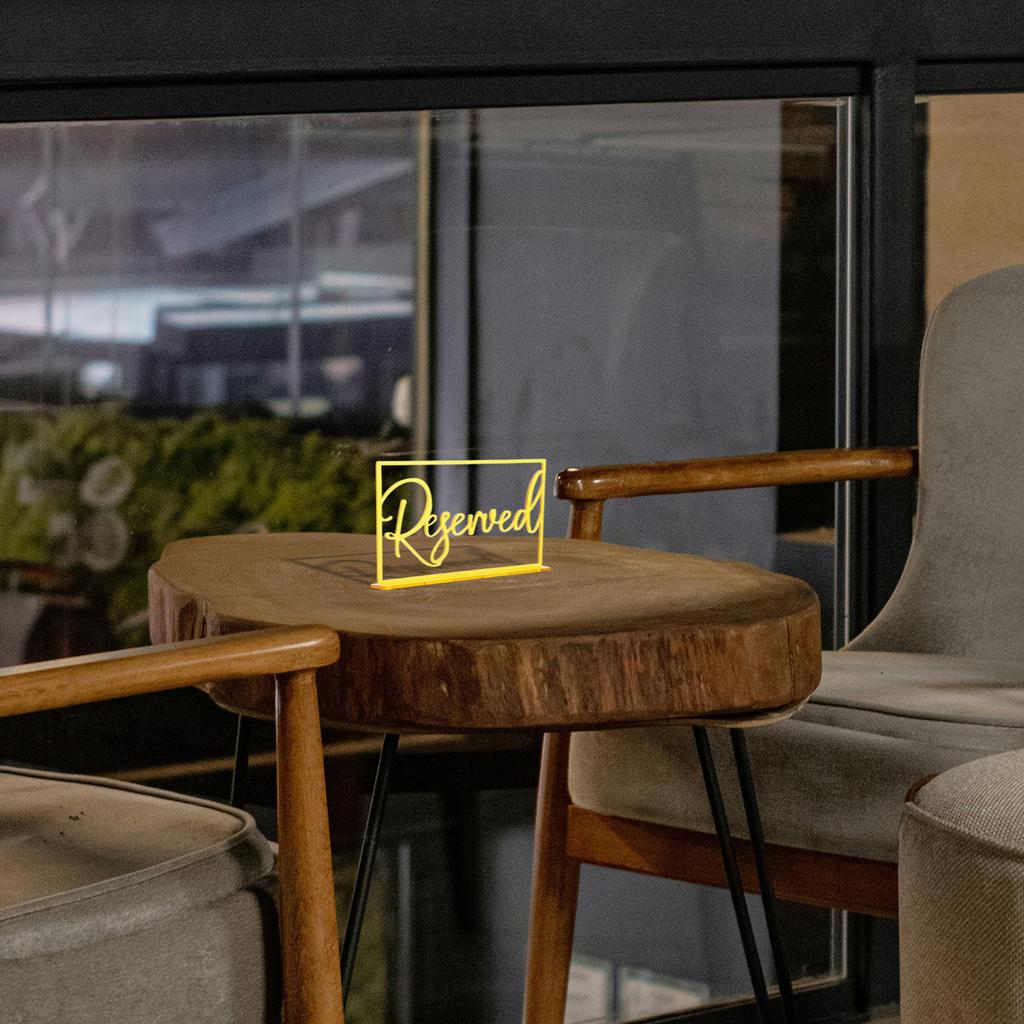 Acrylic Reserved Sign Versatile Multipurpose Table Reservation Sign for Wedding Party Restaurant Office Business Events