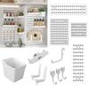 Punch-Free DIY Wall Hole Hang Pegboard Board Panels Storage Splicable Rack Wall Organizer Shelves for Kitchen Dormitory Room Home Decoration