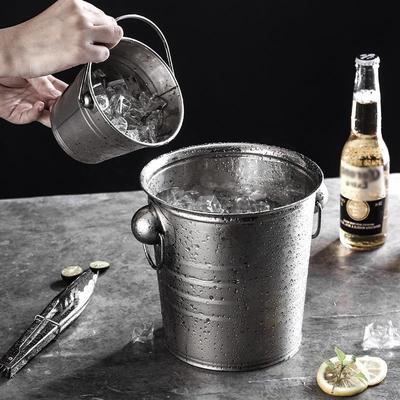 3/5L Paslanmaz Çelik Buz Kovası Şarap Bira Soğutucu Kova Buz Makinesi KTV Bar Mutfak Parti Bar Eşyaları Atıştırmalık Kovası Konteyner
