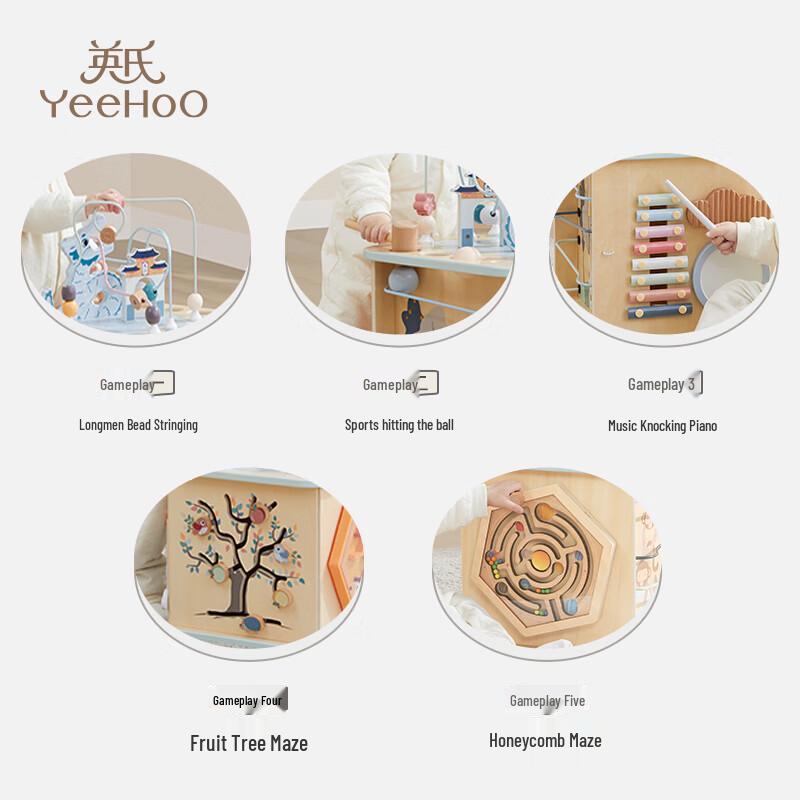 YEEHOO Baby Montessori Happy Farm Busy Box