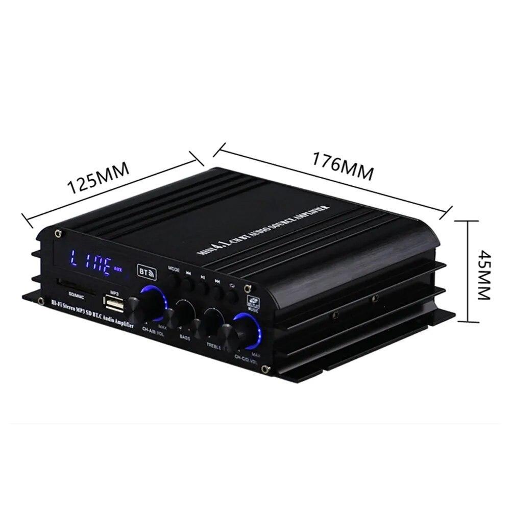 Buy 4*400W Channel HIFI Bluetooth Power Amplifier Car/Home