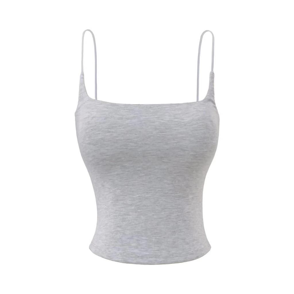 Women's Summer Fashionable Bandeau Camisole: Chest Pads, Open Back, Sexy Tank Top for Inner or Outer Wear