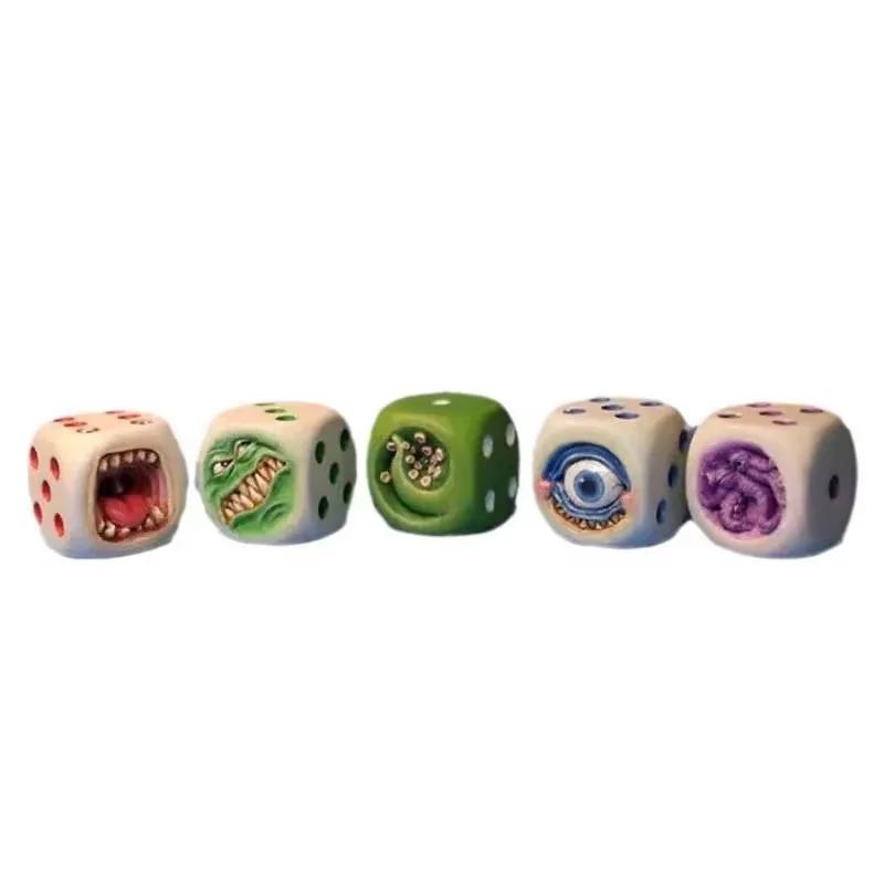 Creative Halloween Monster Dice RPG Resin Dice DND Dice set Role Playing Dice Halloween Xmas Children Kids Gifts Resin Dice D6