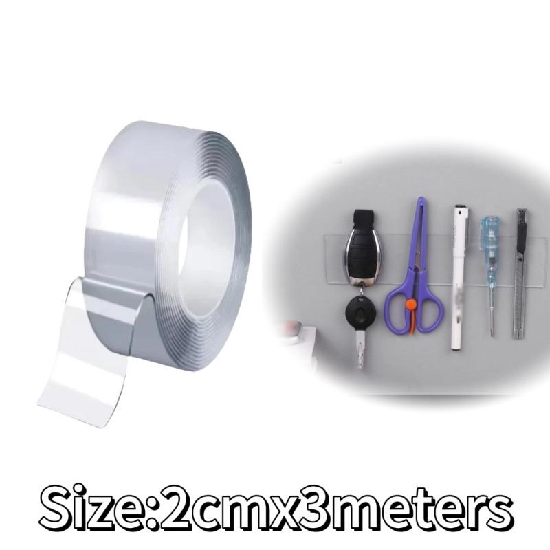 Double Sided Adhesive Tape Strong Transparent Nano Double Sided Sticky Tape Waterproof Reusable Wall Stickers Super Strong