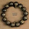 Nha Trang Kynam Agarwood Prayer Beads Bracelet - 108 Beads, Unisex Buddhist Cultural Collection, Single Strand, Old Material.
