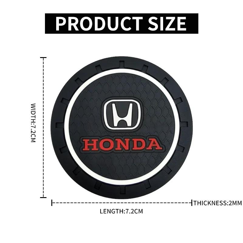 1/2pcs Car Coasters Water Cup Holder Pads Cup Slot Non-Slip Mat Interior Accessories For Honda civic accord cr-v fit crosstour FL3