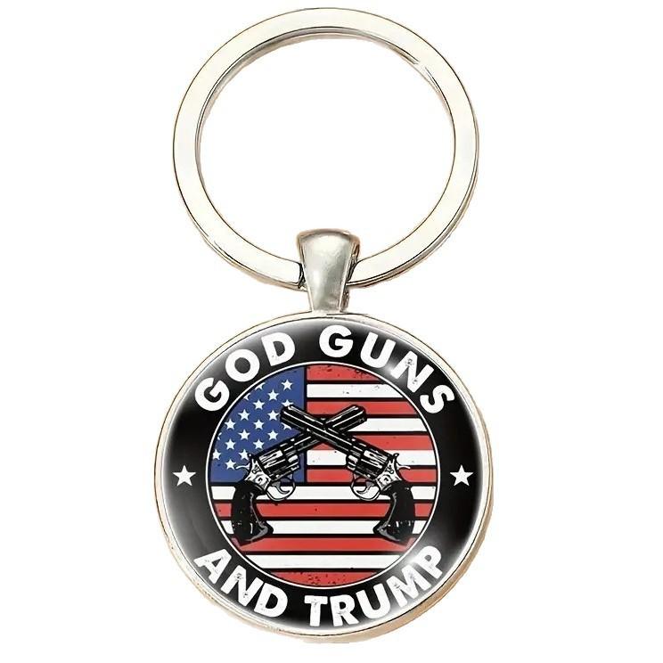 Usa Flag Key Holder Zinc Alloy Dual Wheel Design Gift For Colleagues And Kids