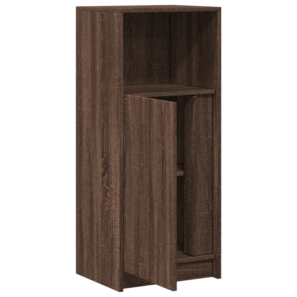 LED Sideboard in Brown Oak Look 42.5 x 34 x 100 cm Particleboard