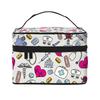 Grande Trousse de Maquillage Personnalisée Dessin Animé Médecin Infirmière Enfermera En Apuros Portative à Fermeture Éclair Sac à Maquillage de Voyage Organisateur pour Pinceaux