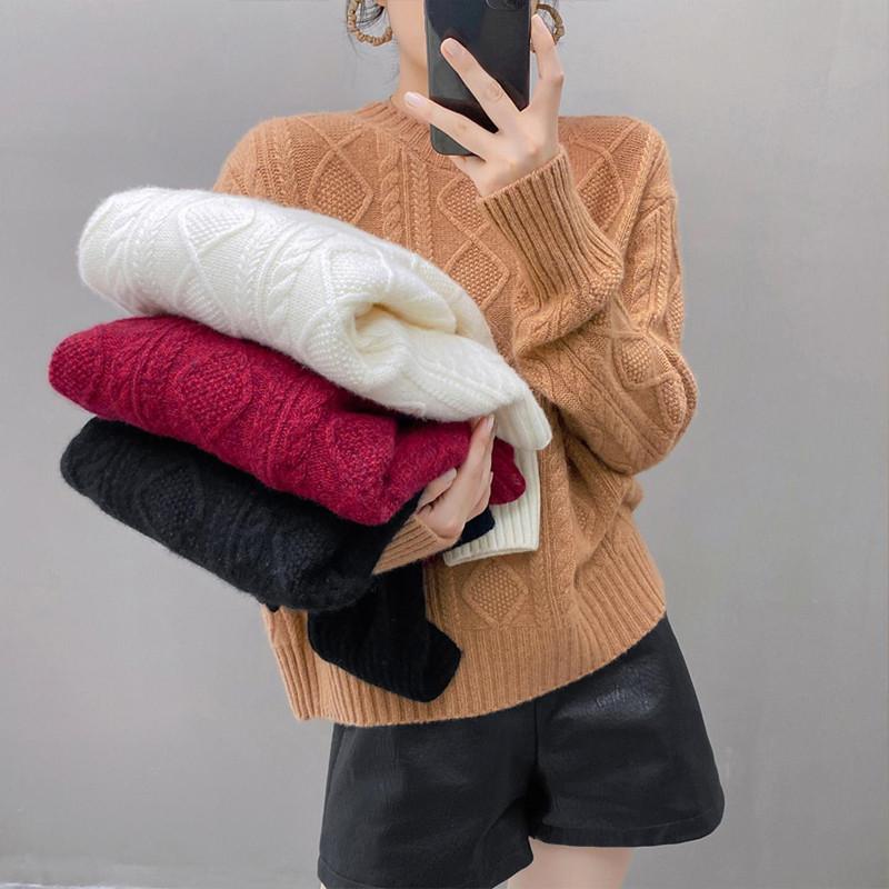 Qinghe 100% Pure Cashmere Women's Sweater - Ultra Soft Luxury Winter Pullover