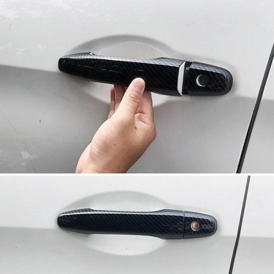 Carbon Fiber Style Door Handle Cover Frame For Honda CRV Civic 2012-2016