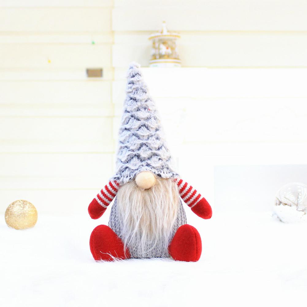 2pcs Plush Faceless Santa Dolls for Christmas Indoor Decor Create Joyful Festive Ambiance on Desks Tables and Shelves