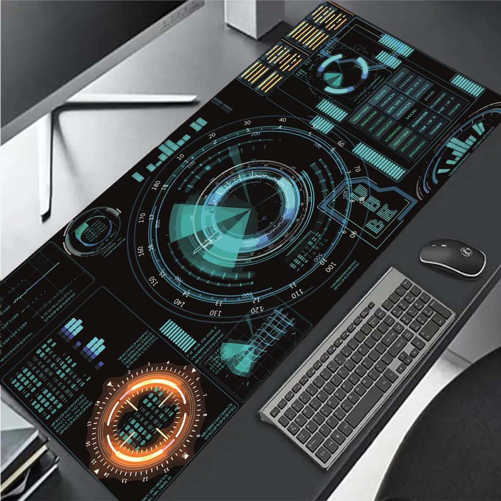 Modern abstract Technology Mousepad Gamer Office Mat Mouse Pad Light Gaming Room Desk Mat Art Keyboard Mats Mausepad Company