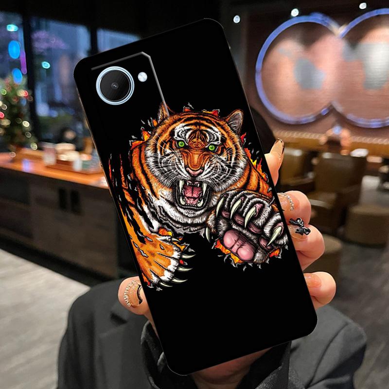 Fashion Animal Tiger Art Case For Realme 14 Pro Plus 13 12 11 15 GT6 GT7 Pro C55 C51 C35 C53 C61 C65 C67 C63 C71 C75