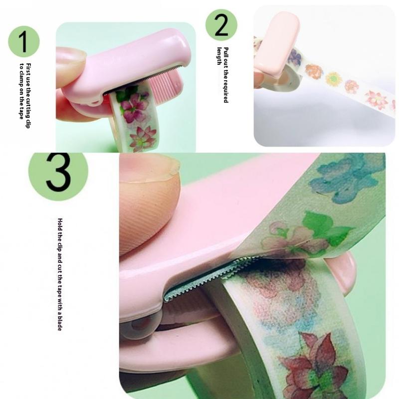 Mini Portable Eyelash Extension Tape Cutter Lash Adhesive Tape Split Tools Plastic Makeup Lash Extension Supplies Dispenser