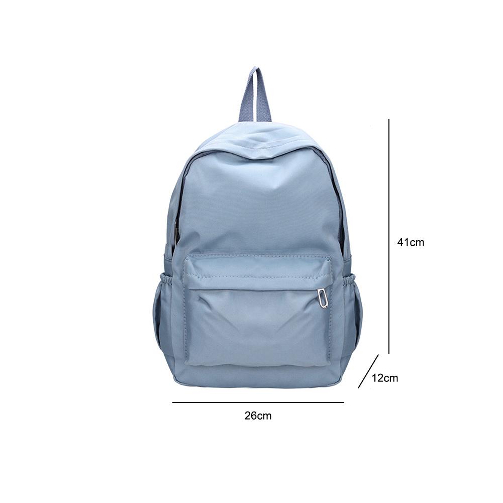 

Повседневные дорожные рюкзаки большой вместимости для студентов и школьников, женские однотонные наплечные рюкзаки из нейлона на молнии для покупок синий